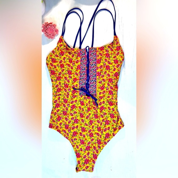 Skinny Dippers One Piece Jelly Beans Suga Babe Lace Up, Bumble, Size XL, NWOT - Picture 3 of 7